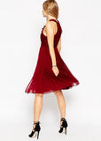 Red giambattista dress